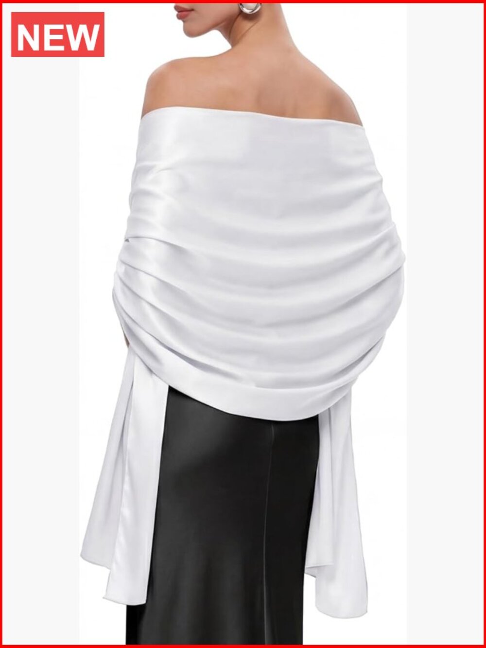 Lightweight Satin Shawl Wrap for Evening Dresses Wedding Party Bridesmaids Gift